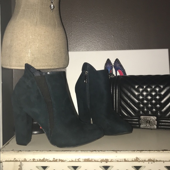 NWT Andres Machado Petrol Suede Boots Sz 10 - Picture 2 of 8